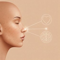 Conceptual Image Representing the Connection Between Skin Condition and Emotional Well-being