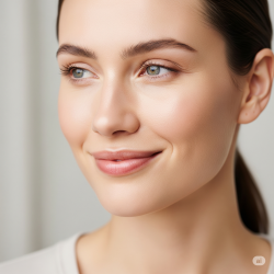 Person with Healthy, Hydrated Skin, Illustrating the Benefits of Proper Hydration